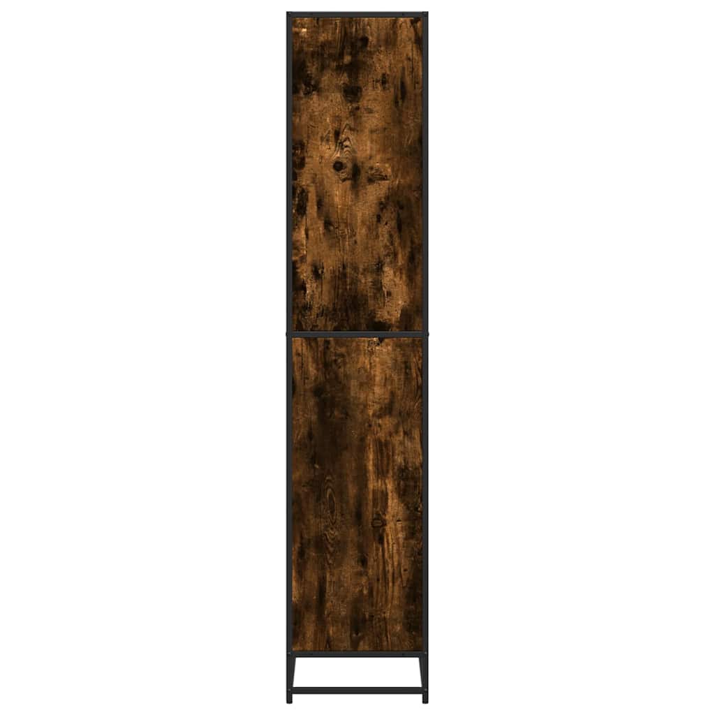 Polica za knjige dimljeni hrast 60x35x170,5cm konstruirano drvo