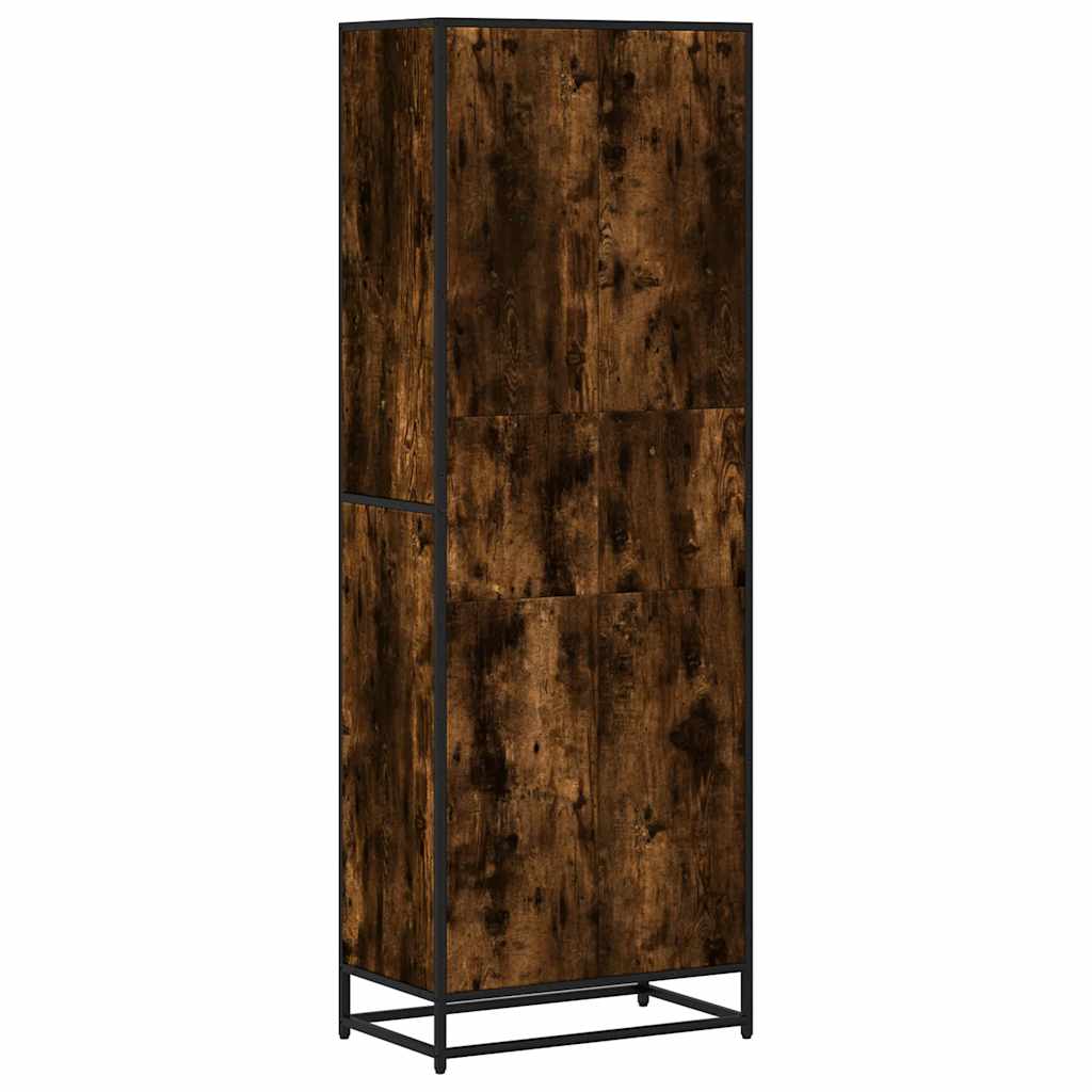 Polica za knjige dimljeni hrast 60x35x170,5cm konstruirano drvo