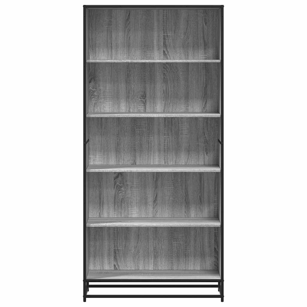 Polica za knjige Siva Sonoma 80,5x35x170,5 cm Konstruirano drvo