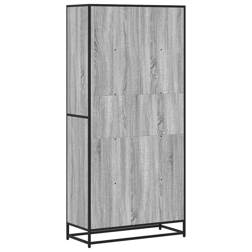 Polica za knjige Siva Sonoma 80,5x35x170,5 cm Konstruirano drvo