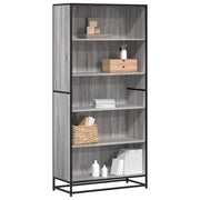 Polica za knjige Siva Sonoma 80,5x35x170,5 cm Konstruirano drvo