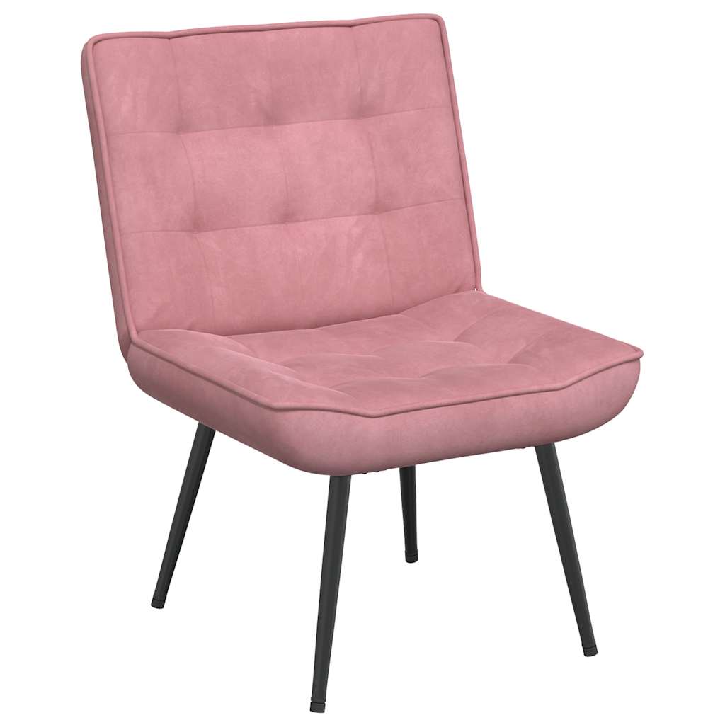 Stolica za opuštanje ružičasta 64x74x84 cm baršun