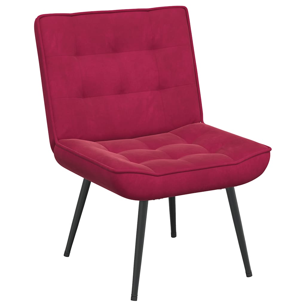 Stolica za opuštanje vino crvena 64x74x84 cm baršun