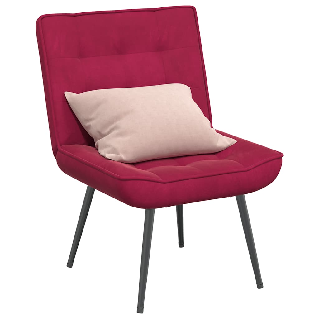 Stolica za opuštanje vino crvena 64x74x84 cm baršun