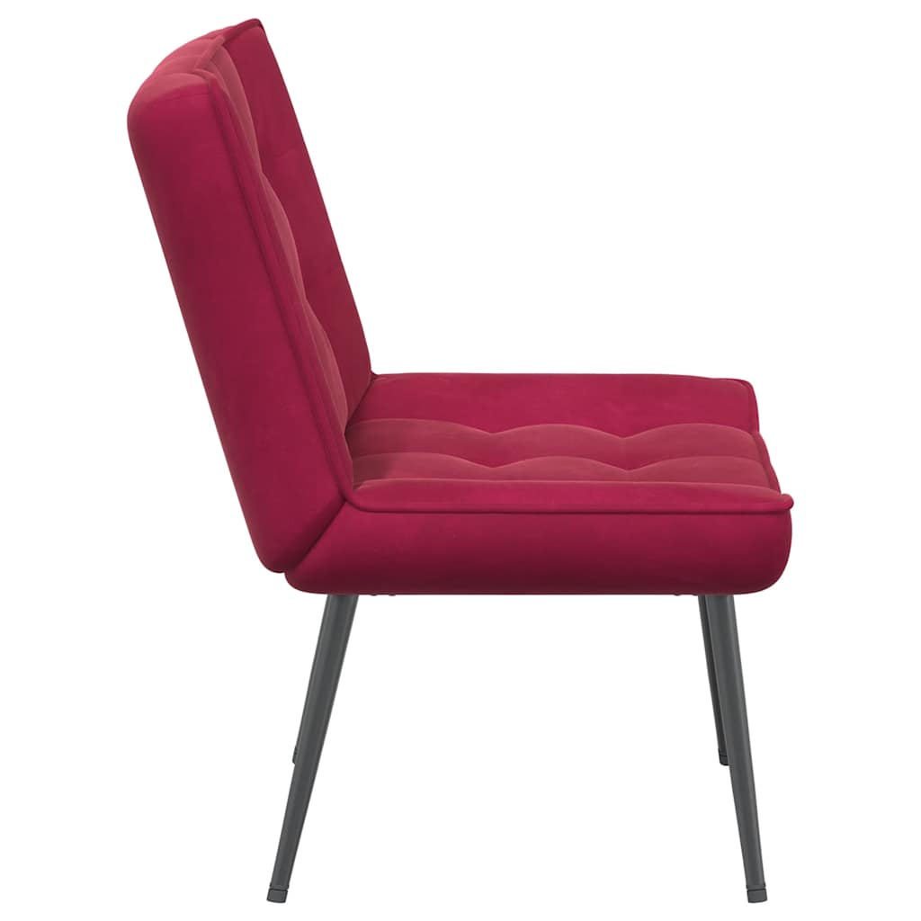 Stolica za opuštanje vino crvena 64x74x84 cm baršun