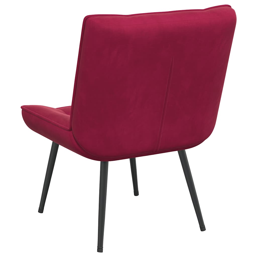 Stolica za opuštanje vino crvena 64x74x84 cm baršun