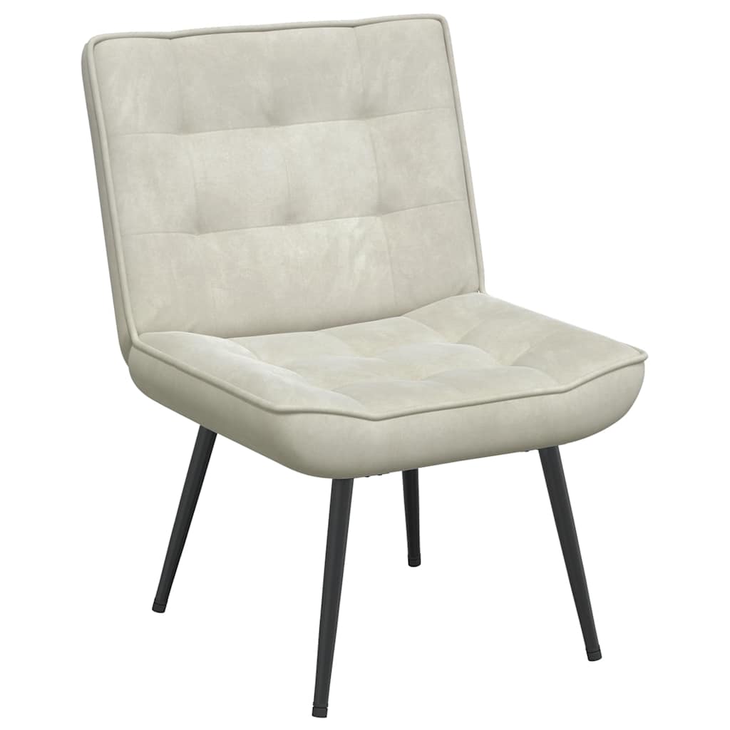 Stolica za opuštanje krem 64x74x84 cm baršun