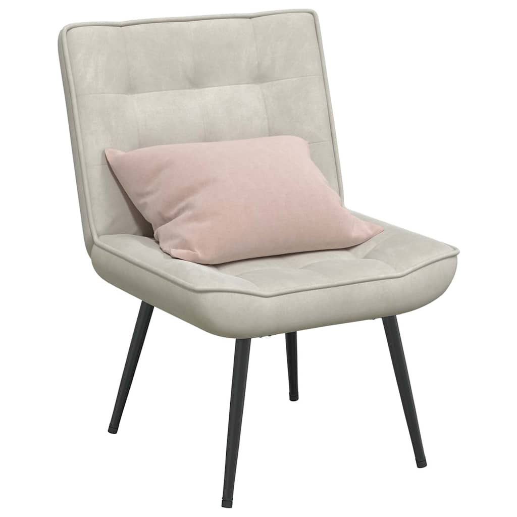 Stolica za opuštanje krem 64x74x84 cm baršun