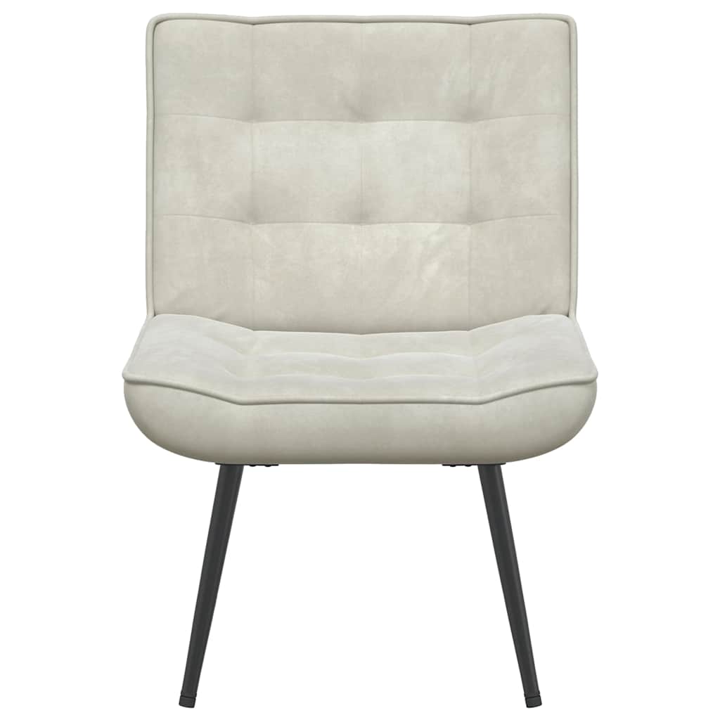 Stolica za opuštanje krem 64x74x84 cm baršun