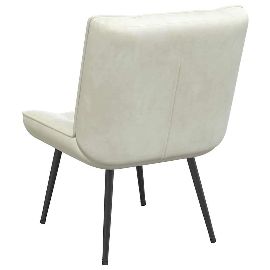 Stolica za opuštanje krem 64x74x84 cm baršun