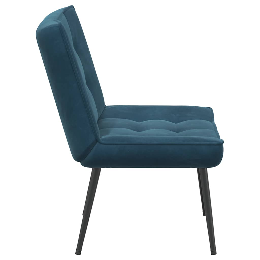 Stolica za opuštanje plava 64x74x84 cm baršun