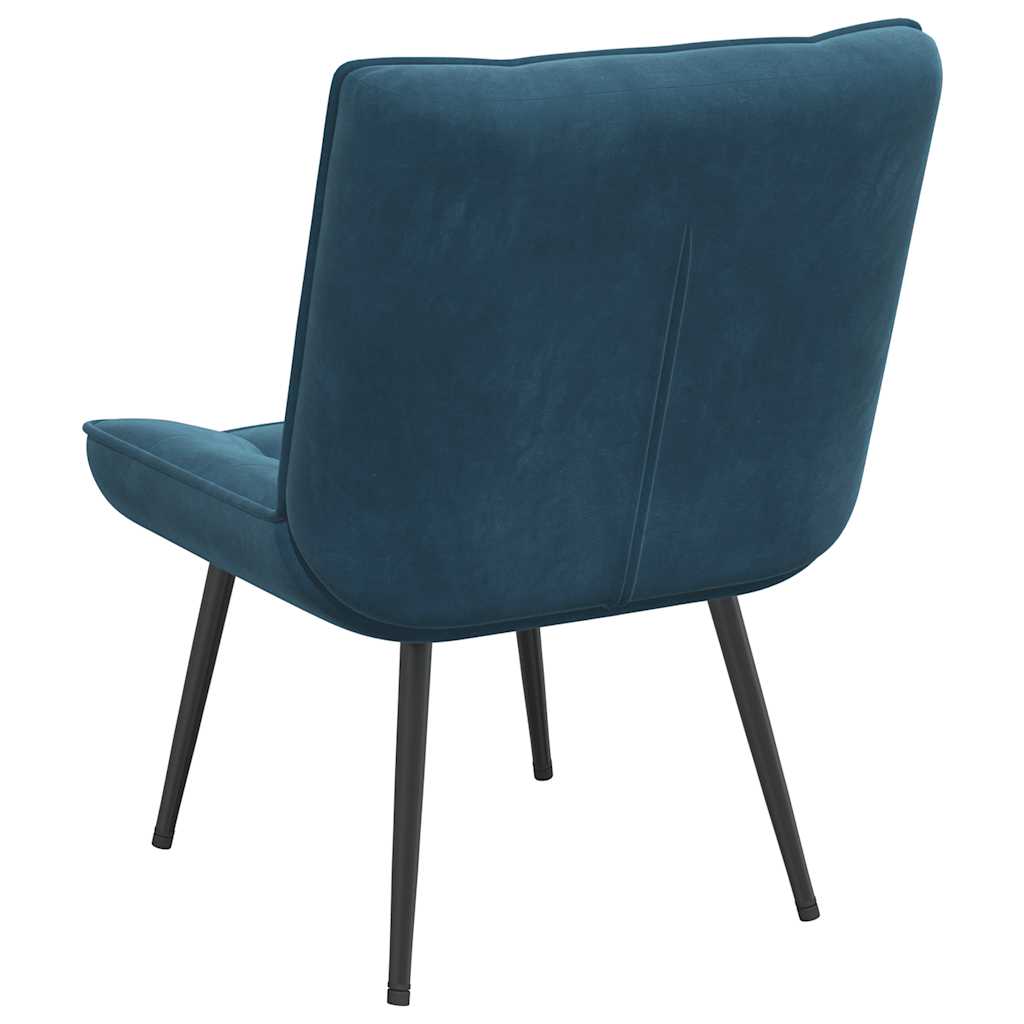 Stolica za opuštanje plava 64x74x84 cm baršun