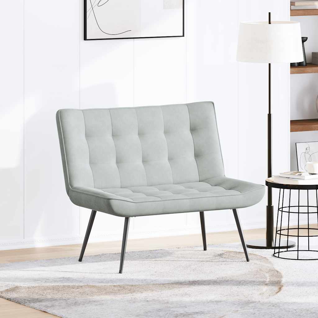 Klupa svijetlosiva 110x74x84 cm baršun