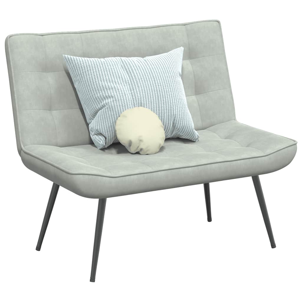 Klupa svijetlosiva 110x74x84 cm baršun