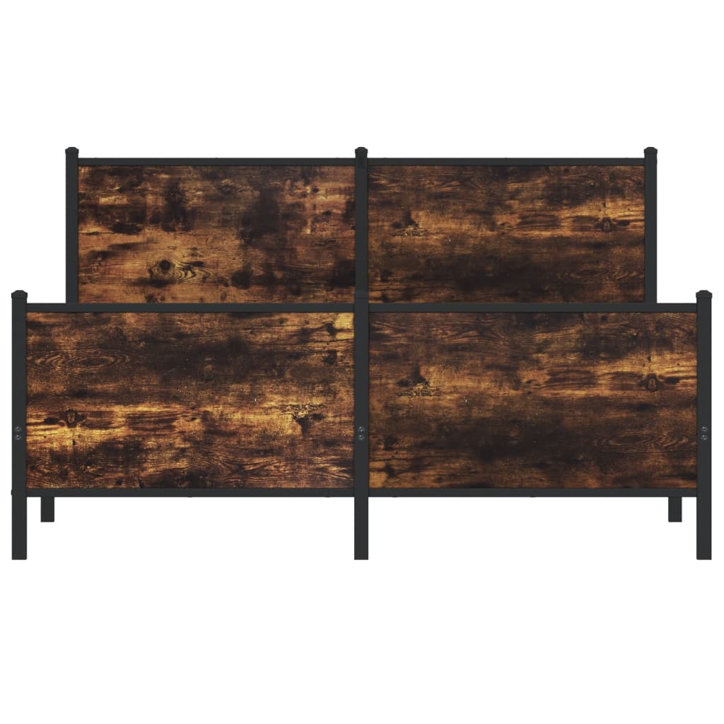Metalni okvir kreveta bez madraca boja hrasta 140x190 cm