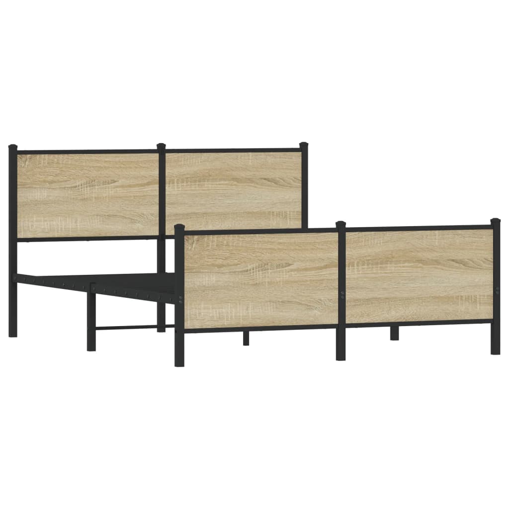 Metalni okvir kreveta bez madraca boja hrasta sonome 160x200 cm