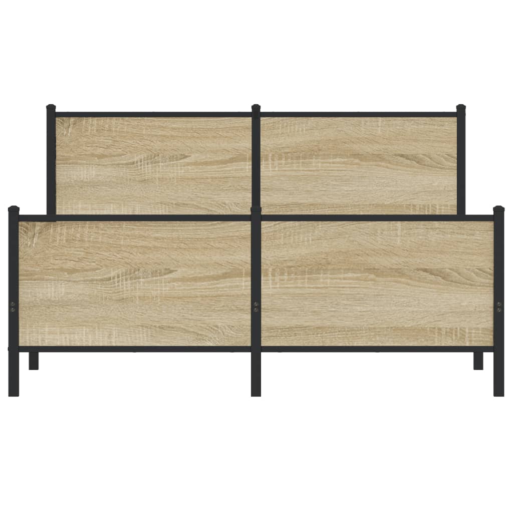 Metalni okvir kreveta bez madraca boja hrasta sonome 160x200 cm