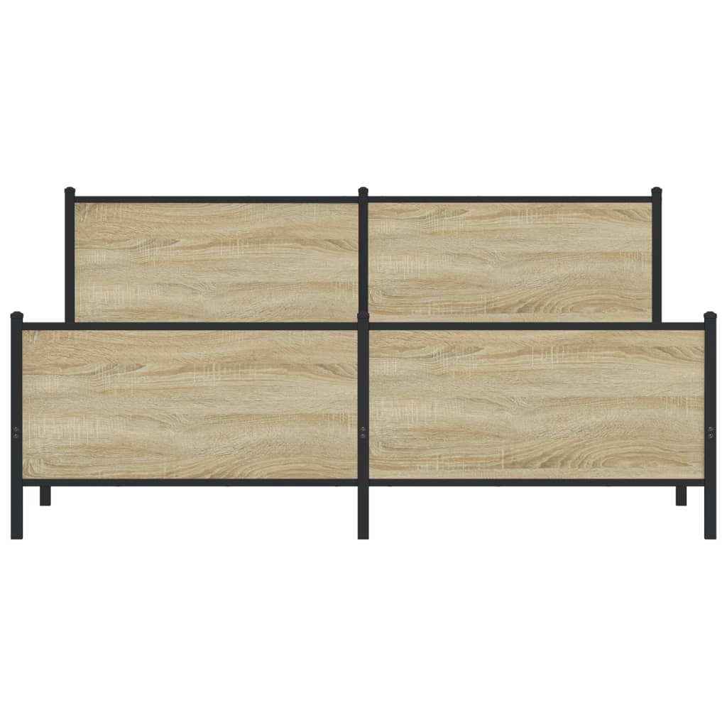 Metalni okvir kreveta bez madraca boja hrasta sonome 180x200 cm
