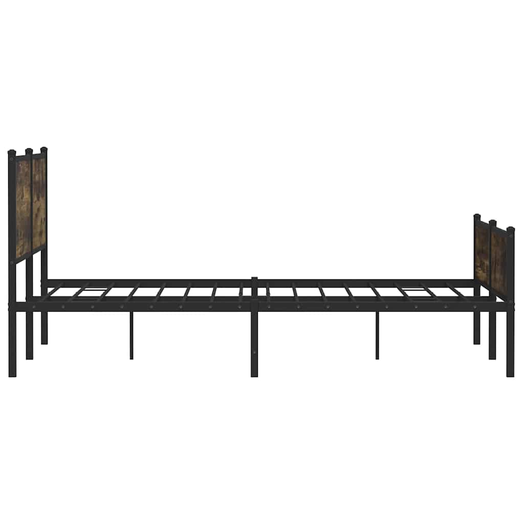 Metalni okvir kreveta bez madraca boja hrasta 183x213 cm