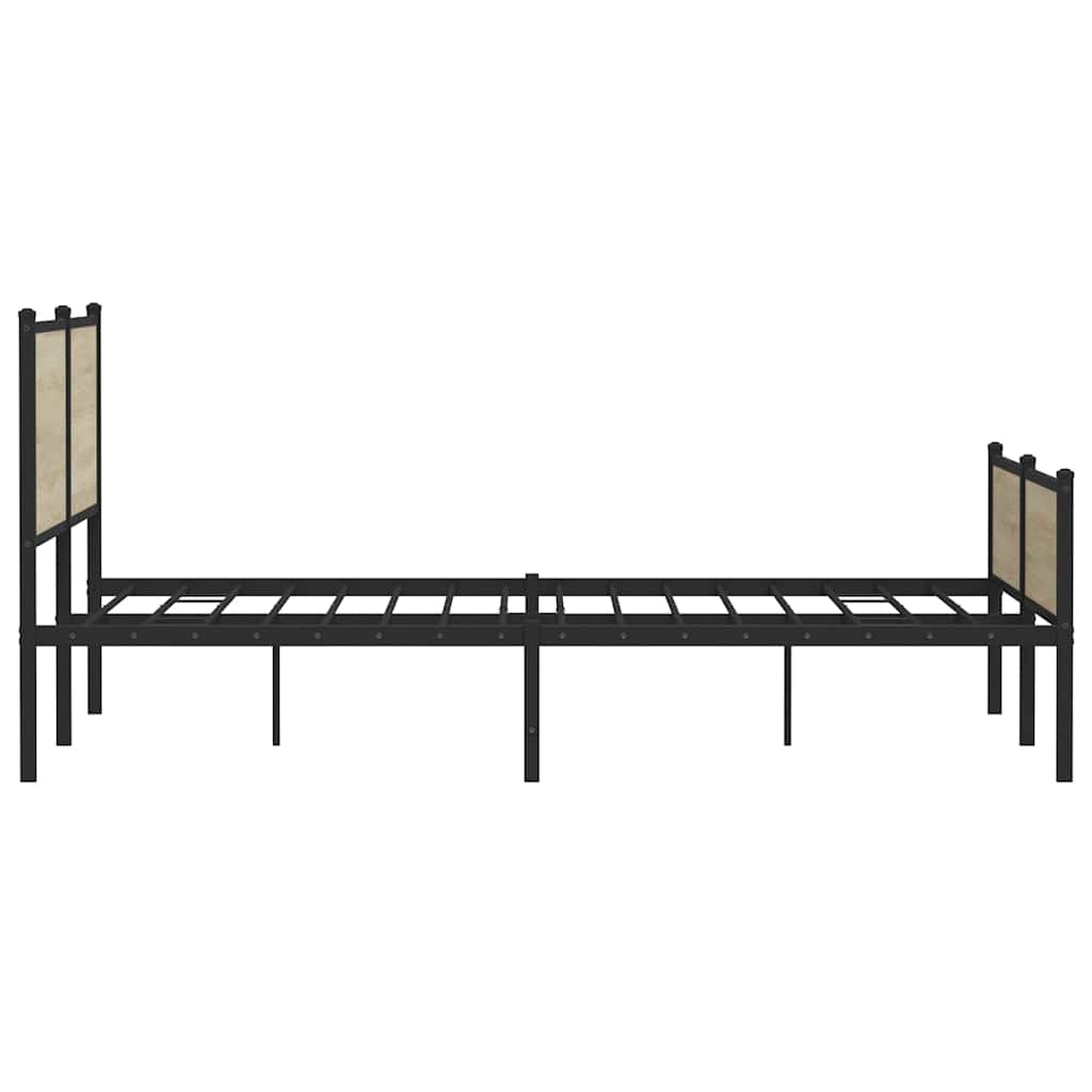 Metalni okvir kreveta bez madraca boja hrasta sonome 180x200 cm