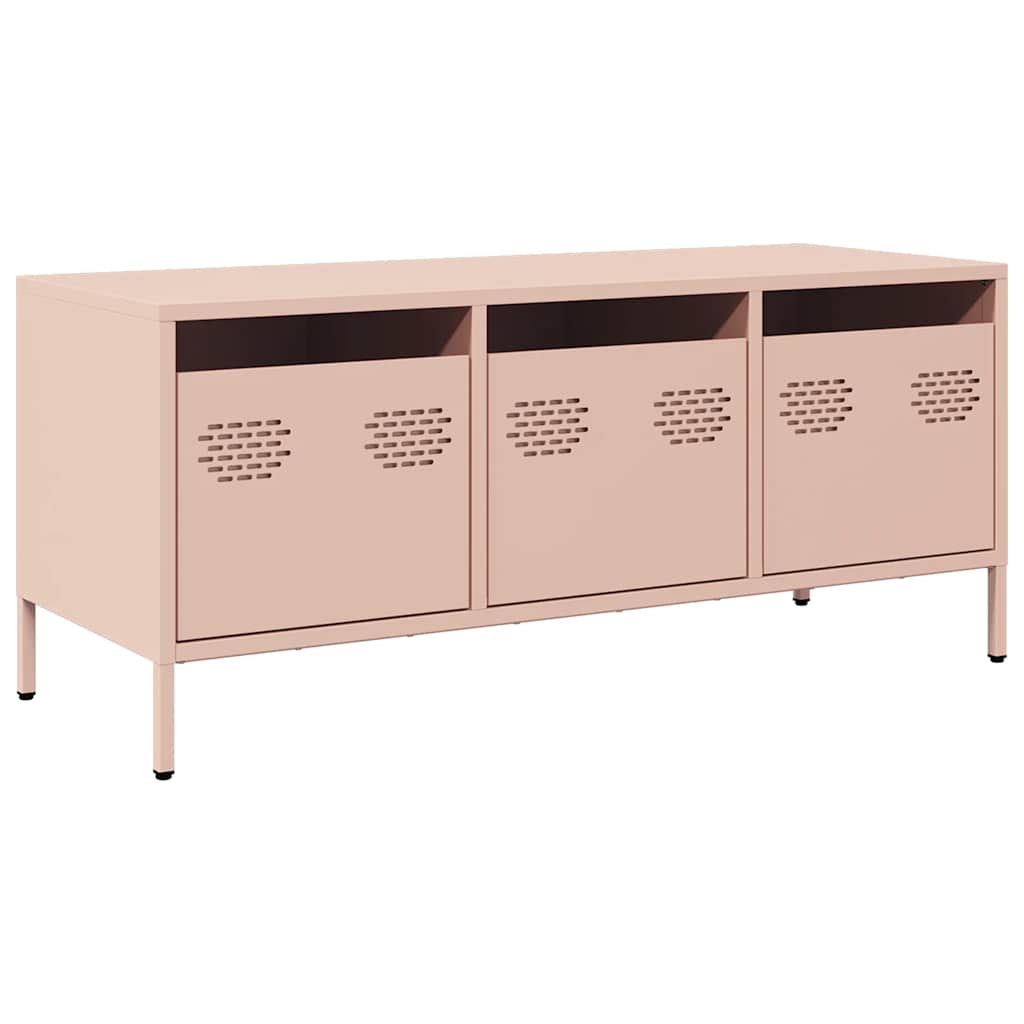 TV ormarić ružičasti 101,5 x 39 x 43,5 cm hladno valjani čelik