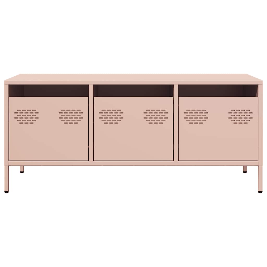 TV ormarić ružičasti 101,5 x 39 x 43,5 cm hladno valjani čelik
