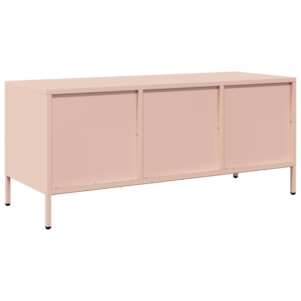 TV ormarić ružičasti 101,5 x 39 x 43,5 cm hladno valjani čelik
