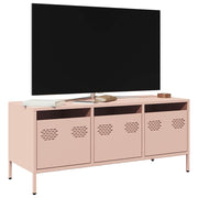 TV ormarić ružičasti 101,5 x 39 x 43,5 cm hladno valjani čelik