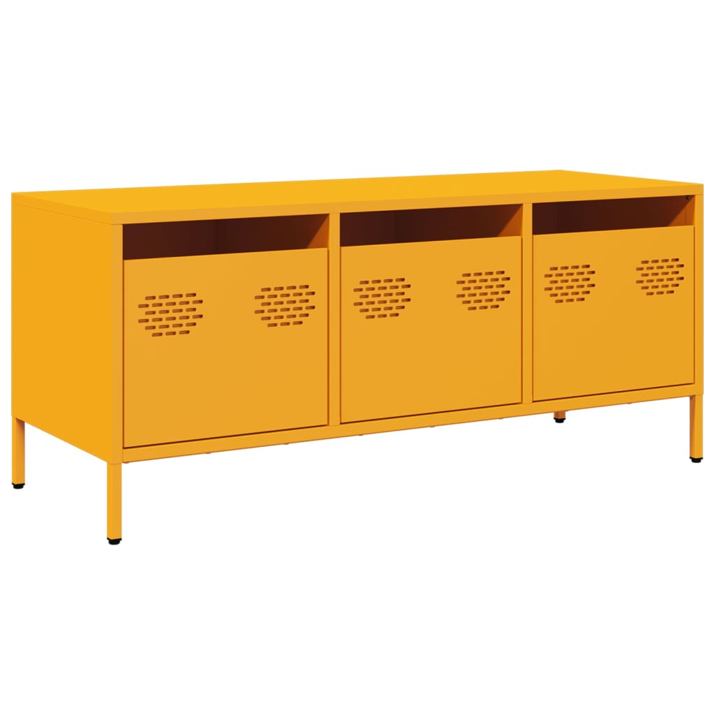 TV ormarić boja senfa 101,5x39x43,5 cm čelični