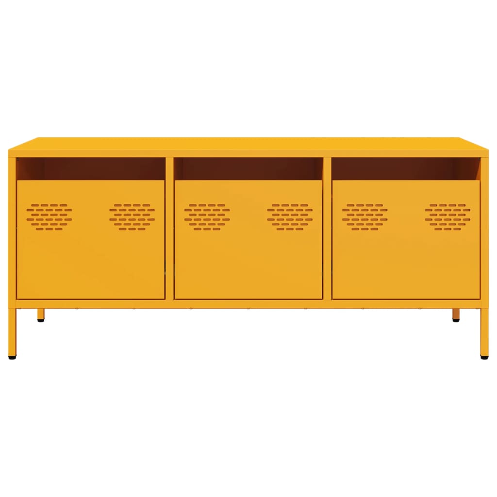 TV ormarić boja senfa 101,5x39x43,5 cm čelični