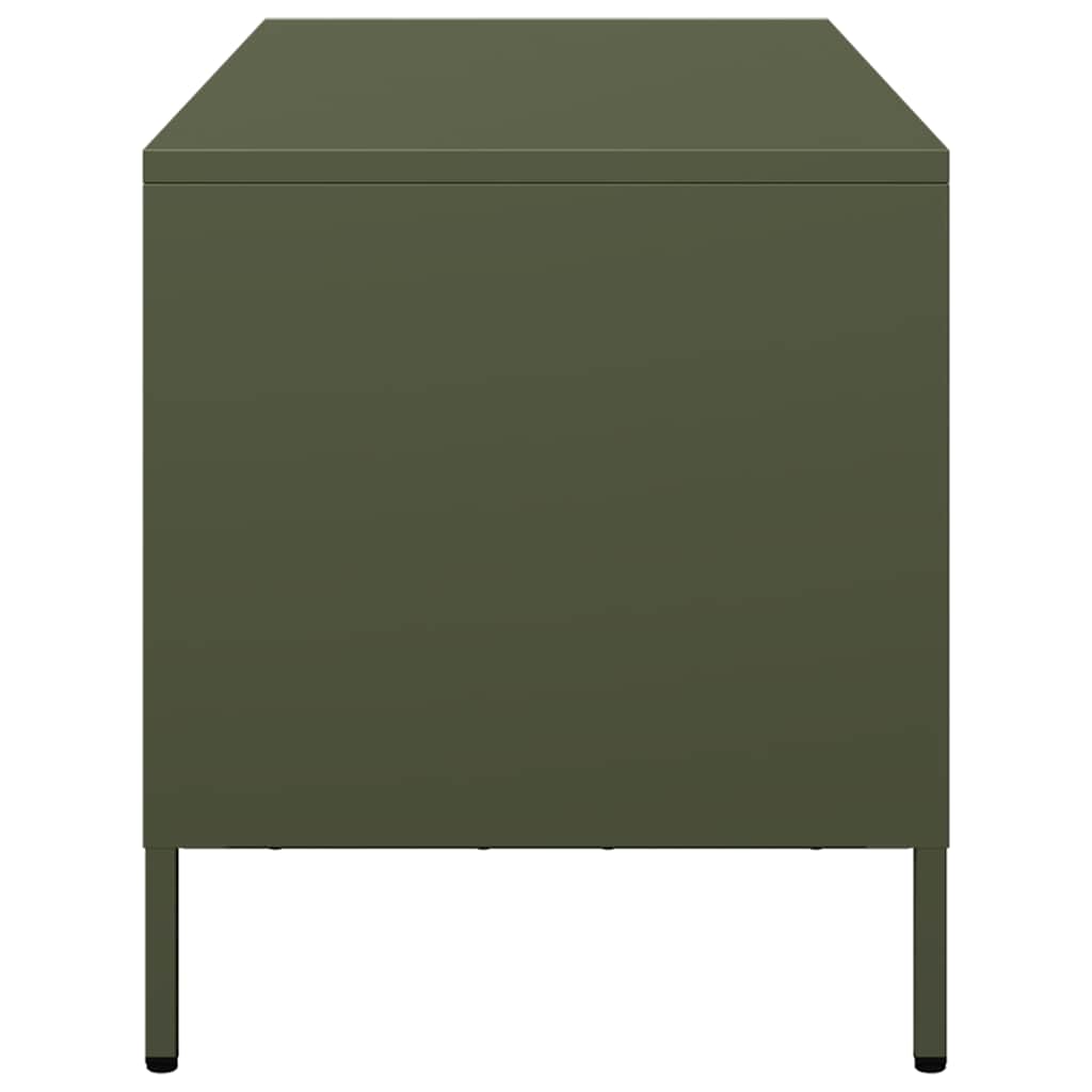 TV ormarić maslinastozeleni 101,5 x 39 x 43,5 cm čelični Zelena