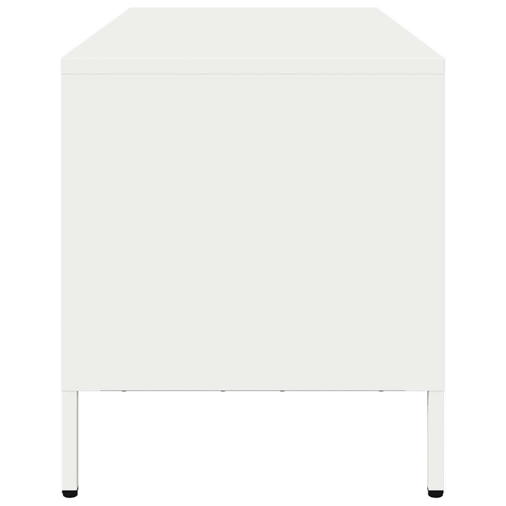 TV ormarić bijeli 101,5x39x43,5 cm hladno valjani čelik