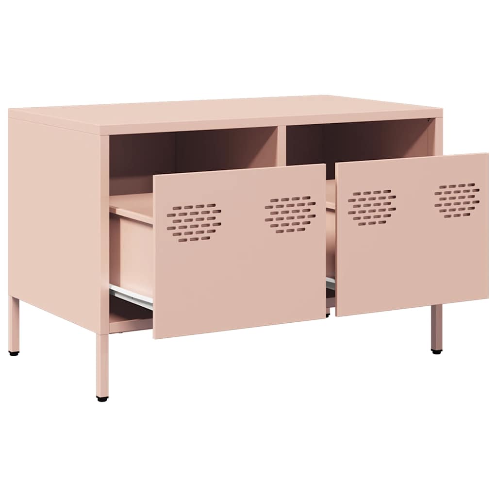 TV ormarić ružičasti 68 x 39 x 43,5 cm hladno valjani čelik