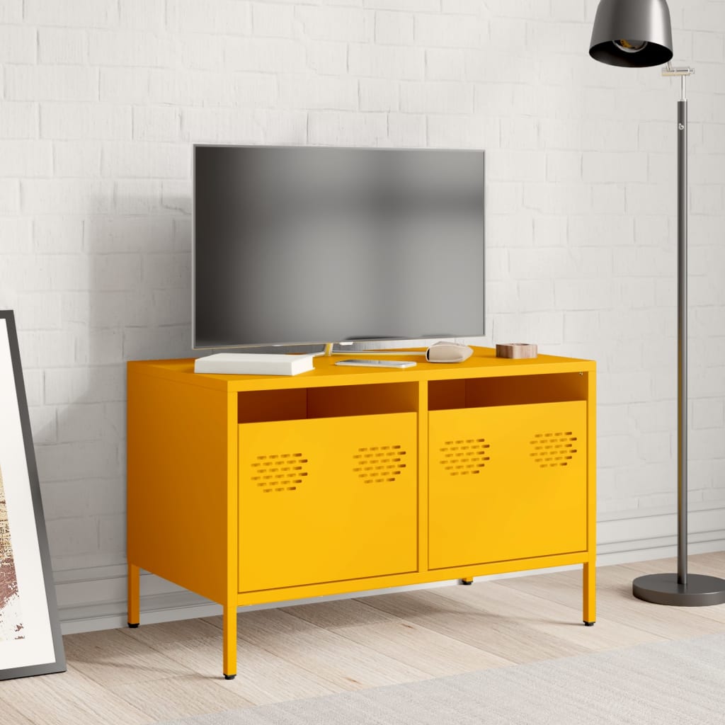 TV ormarić boja senfa 68x39x43,5 cm čelični