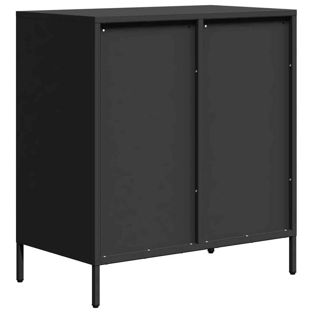 Komoda crna 68x39x73,5 cm hladno valjani čelik