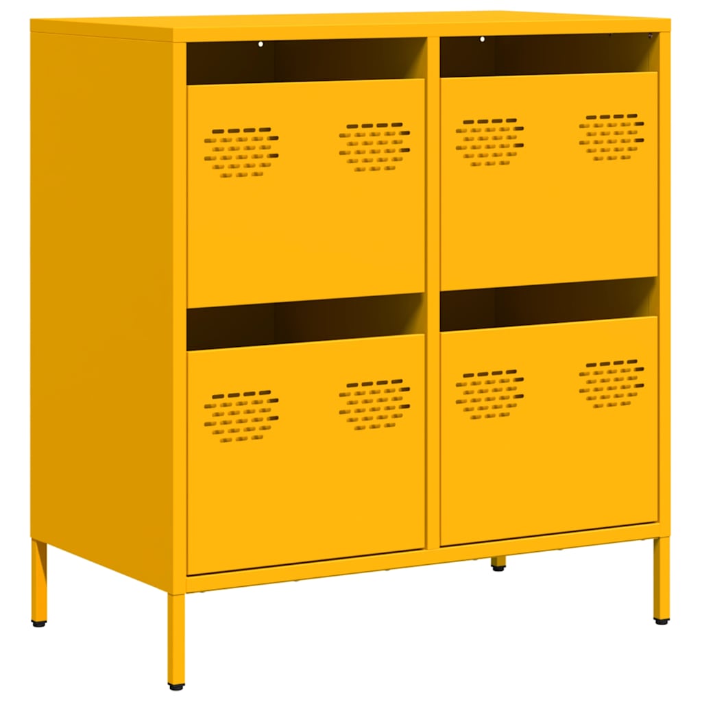 Komoda boja senfa 68x39x73,5 cm hladno valjanog čelika