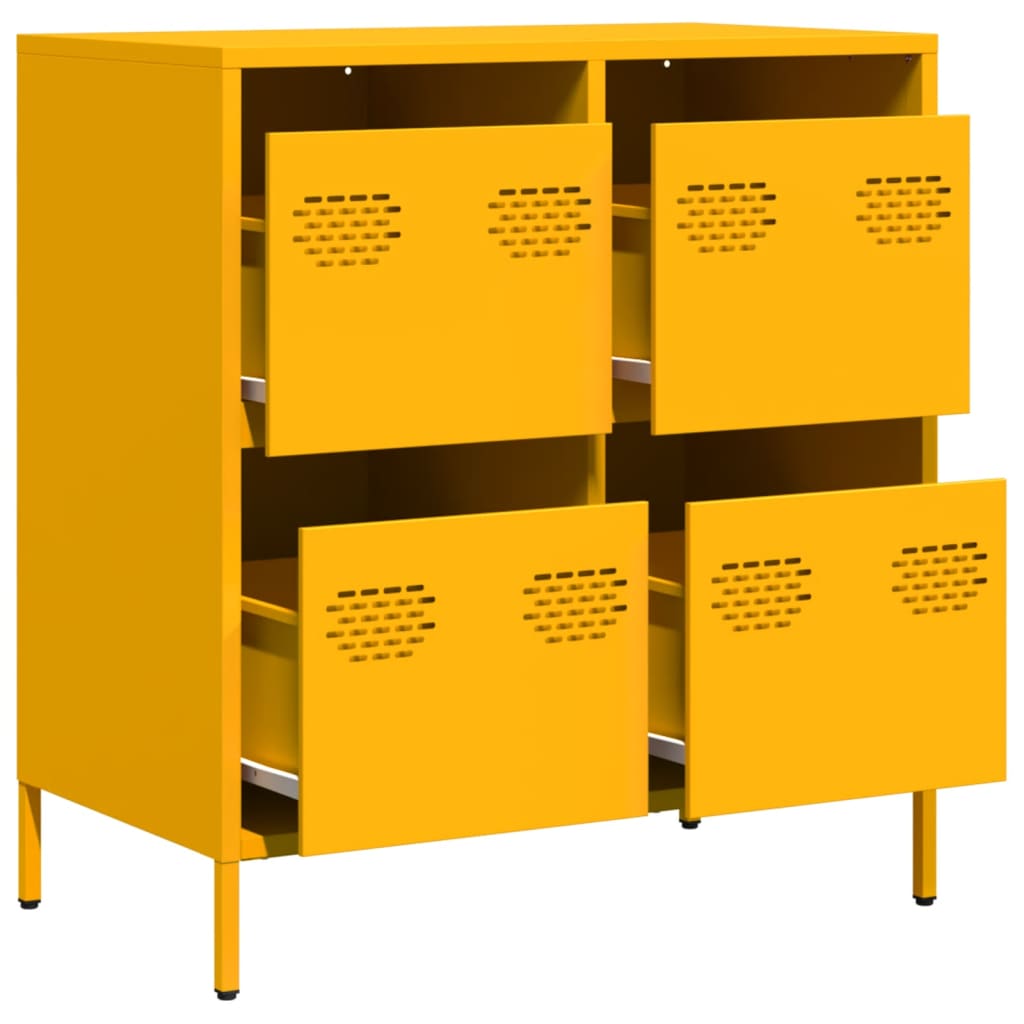 Komoda boja senfa 68x39x73,5 cm hladno valjanog čelika