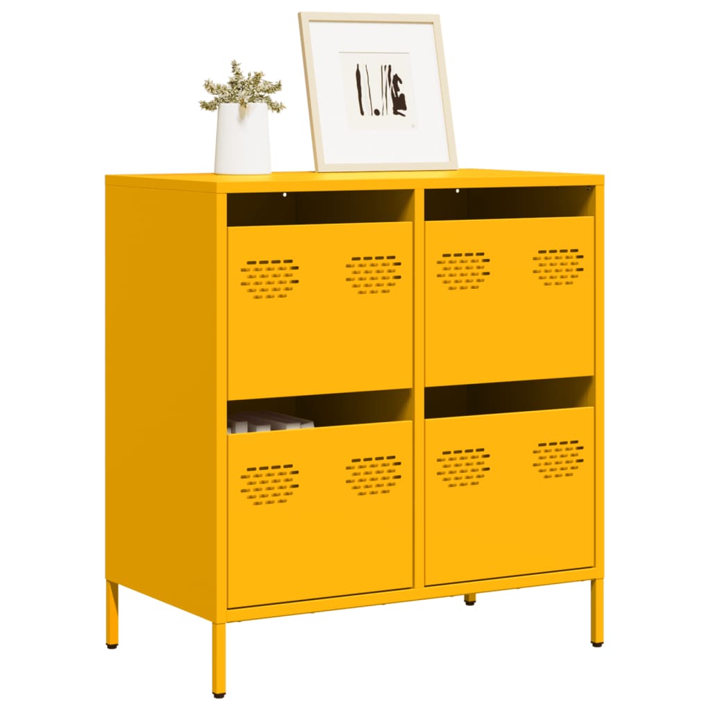 Komoda boja senfa 68x39x73,5 cm hladno valjanog čelika
