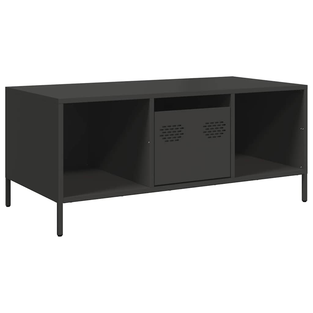Stolić za kavu crni 101,5x50x43,5 cm od hladno valjanog čelika