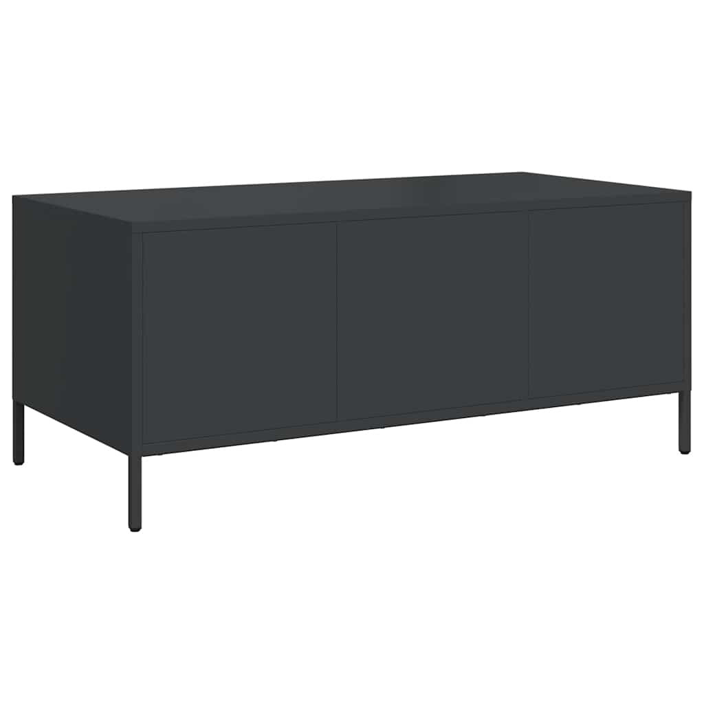 Stolić za kavu crni 101,5x50x43,5 cm od hladno valjanog čelika