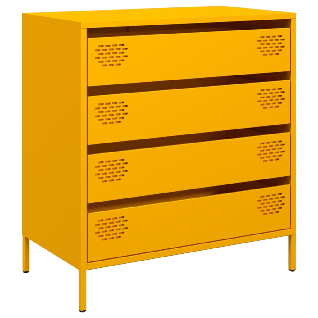 Komoda boja senfa 68x39x73,5 cm hladno valjanog čelika