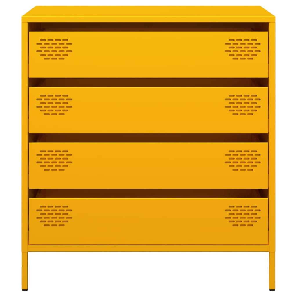 Komoda boja senfa 68x39x73,5 cm hladno valjanog čelika