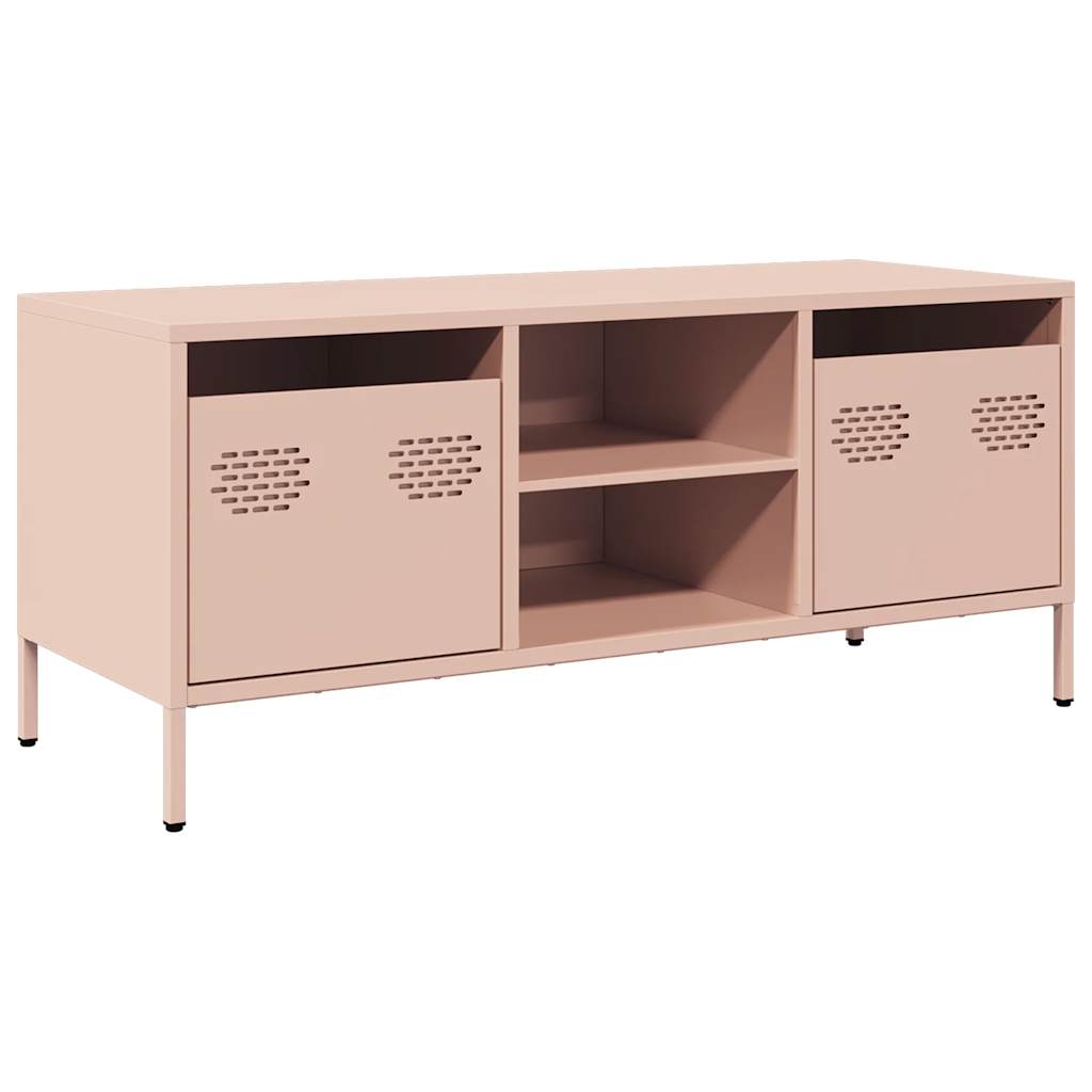 TV ormarić ružičasti 101,5 x 39 x 43,5 cm hladno valjani čelik