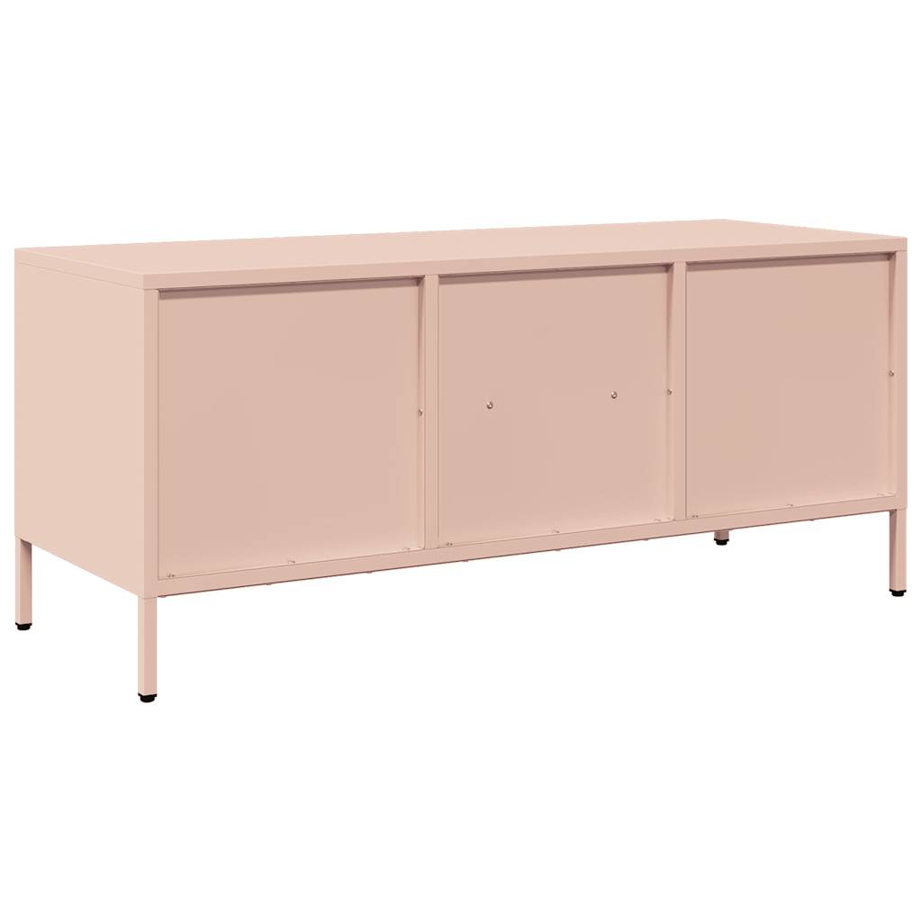 TV ormarić ružičasti 101,5 x 39 x 43,5 cm hladno valjani čelik