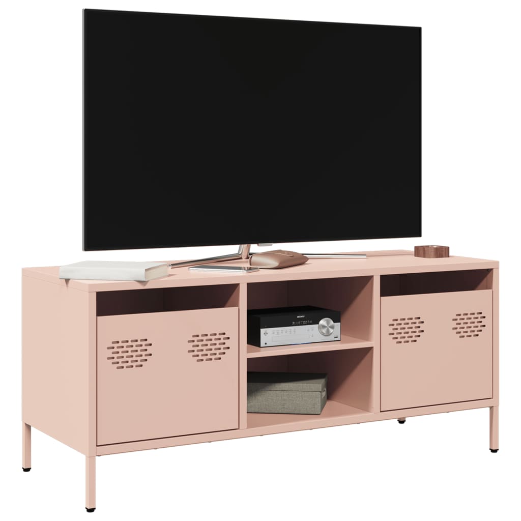 TV ormarić ružičasti 101,5 x 39 x 43,5 cm hladno valjani čelik