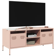 TV ormarić ružičasti 101,5 x 39 x 43,5 cm hladno valjani čelik