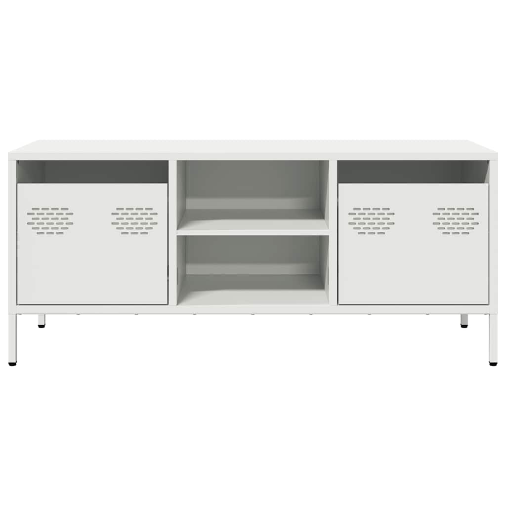 TV ormarić bijeli 101,5x39x43,5 cm hladno valjani čelik