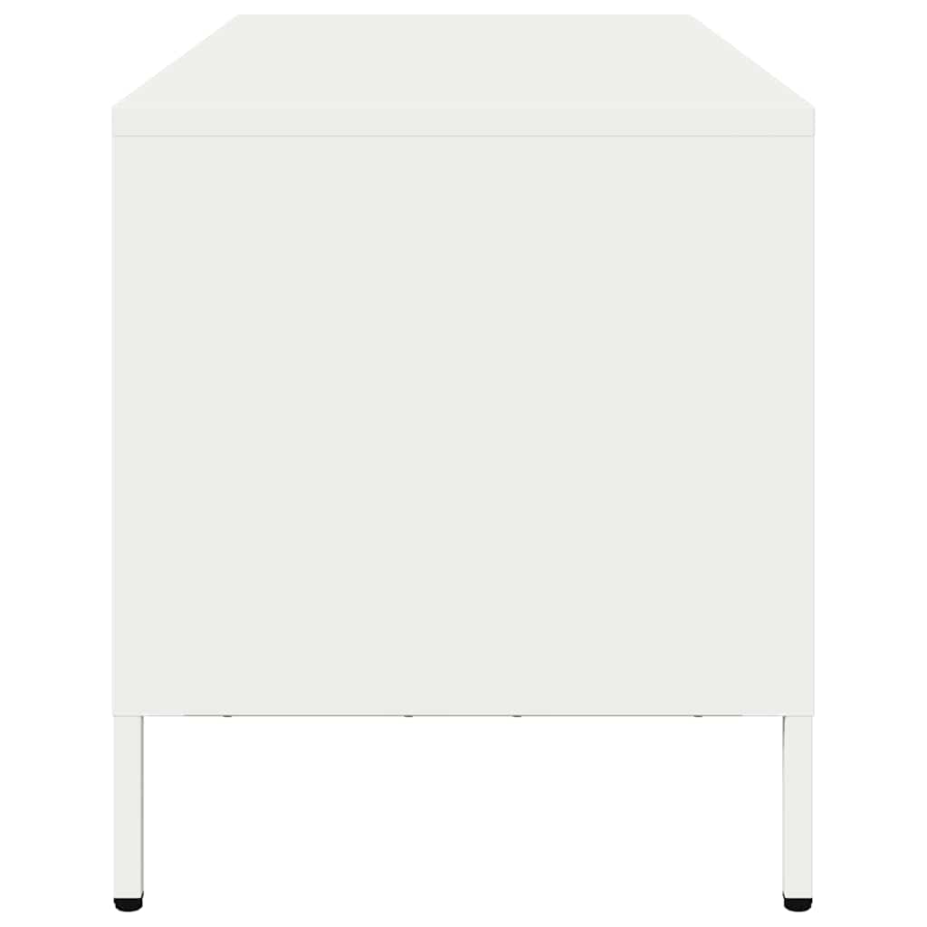 TV ormarić bijeli 101,5x39x43,5 cm hladno valjani čelik
