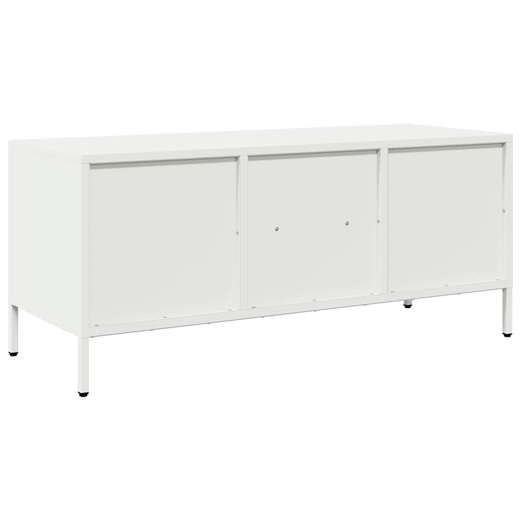 TV ormarić bijeli 101,5x39x43,5 cm hladno valjani čelik