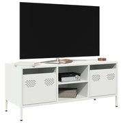 TV ormarić bijeli 101,5x39x43,5 cm hladno valjani čelik Bijela